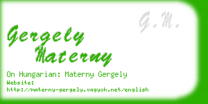 gergely materny business card